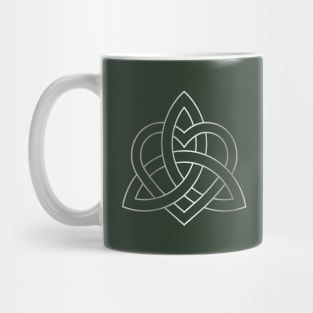 Celtic Trinity Knot. Celtic Triquetra with heart. Mug